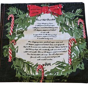 Vera Neumann 4 Vintage MCM Christmas Mint Hot Chocolate Recipe Placemats